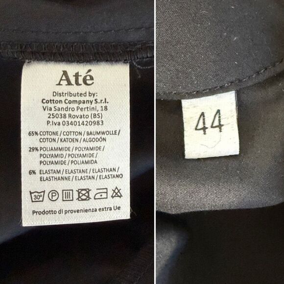 Até Italy Black Cotton Blend Sleeveless Structured Shell Top Size 44 US 8/10 - Picture 7 of 12